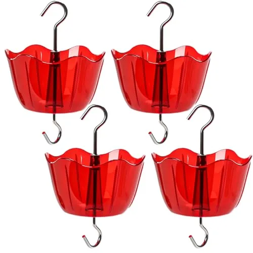 Ant Moat for Hummingbird Feeders 4 Pack,5 oz High Capacity，Suitable for Outdoor Patio...