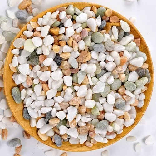 Mixed Color Decorative Rocks Stones Pebbles for Plants Garden Gravel White Rocks with...
