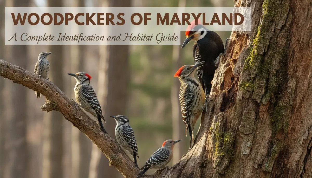 Woodpeckers of Maryland: A Complete Identification and Habitat Guide visual summary